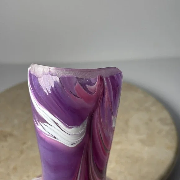 Purple Dorotheenhütte Wolfach Vintage Unikat Reine Handarbeit Glass Vase Germany